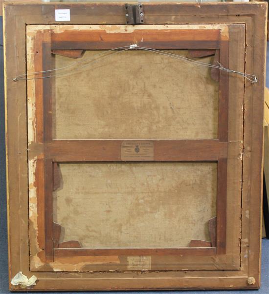 Victorian School Portrait of a lady, framed to the oval, 28 x 24in.